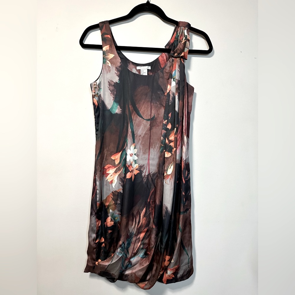 H&M Dark Floral Bubble Dress Size 2
